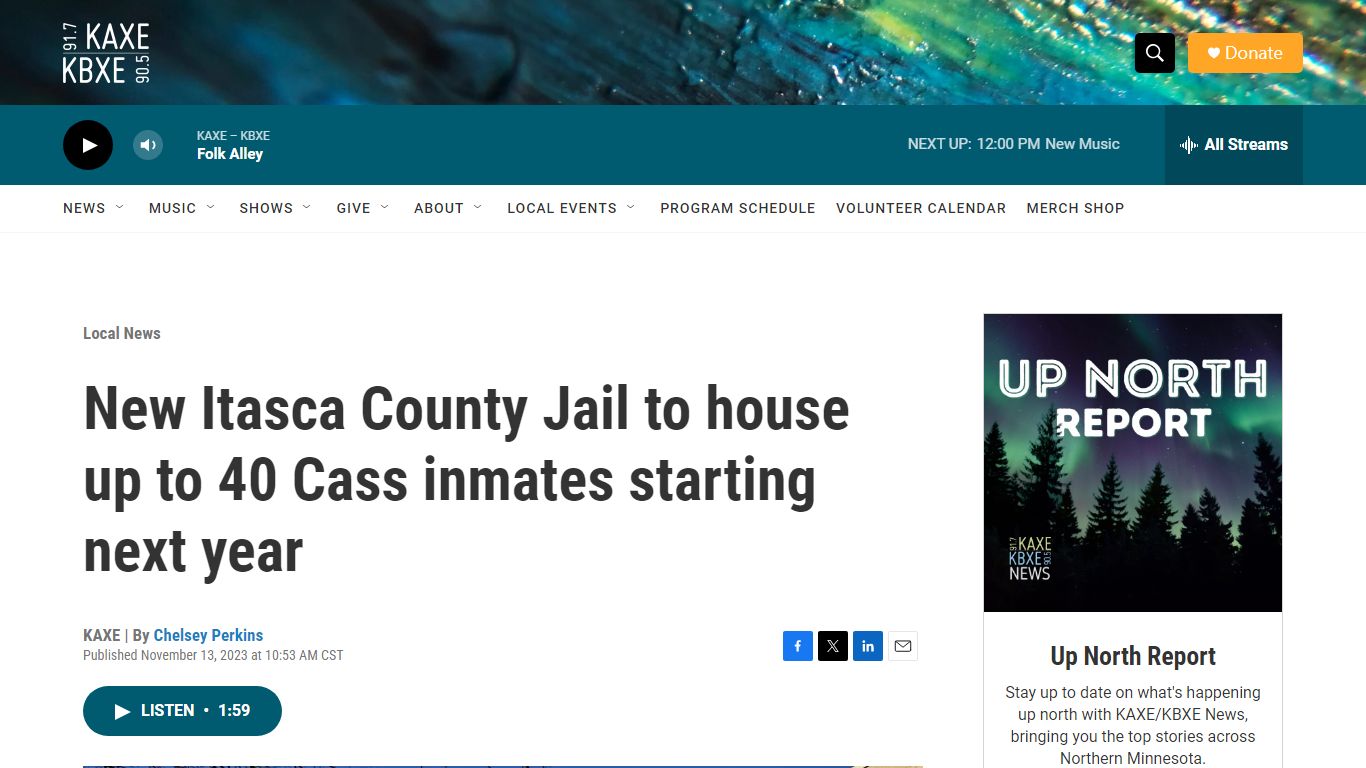 New Itasca County Jail to house up to 40 Cass inmates starting next ...